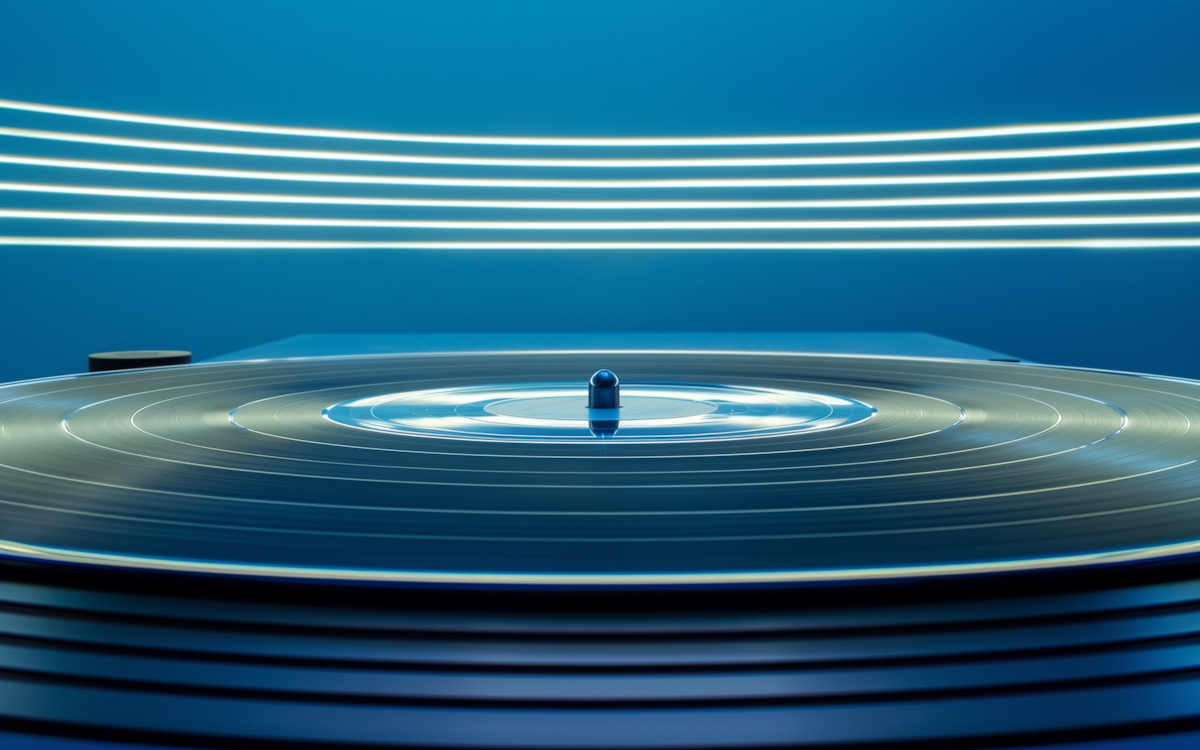 Modern Turntable Close-Up